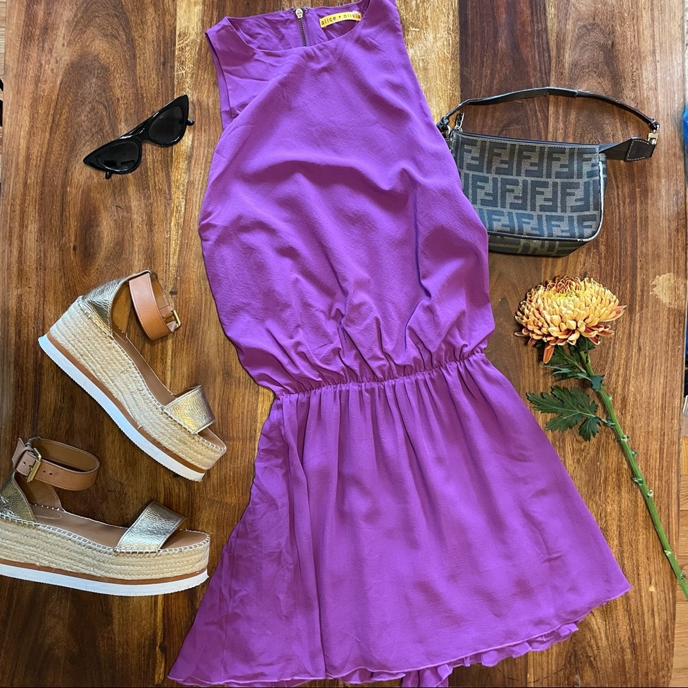 Alice + Olivia Dress Rosie Godet Blouson